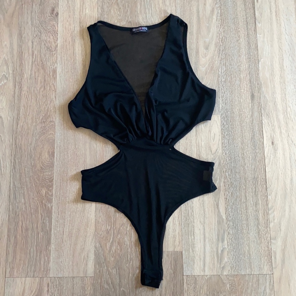 Black Mesh One Piece